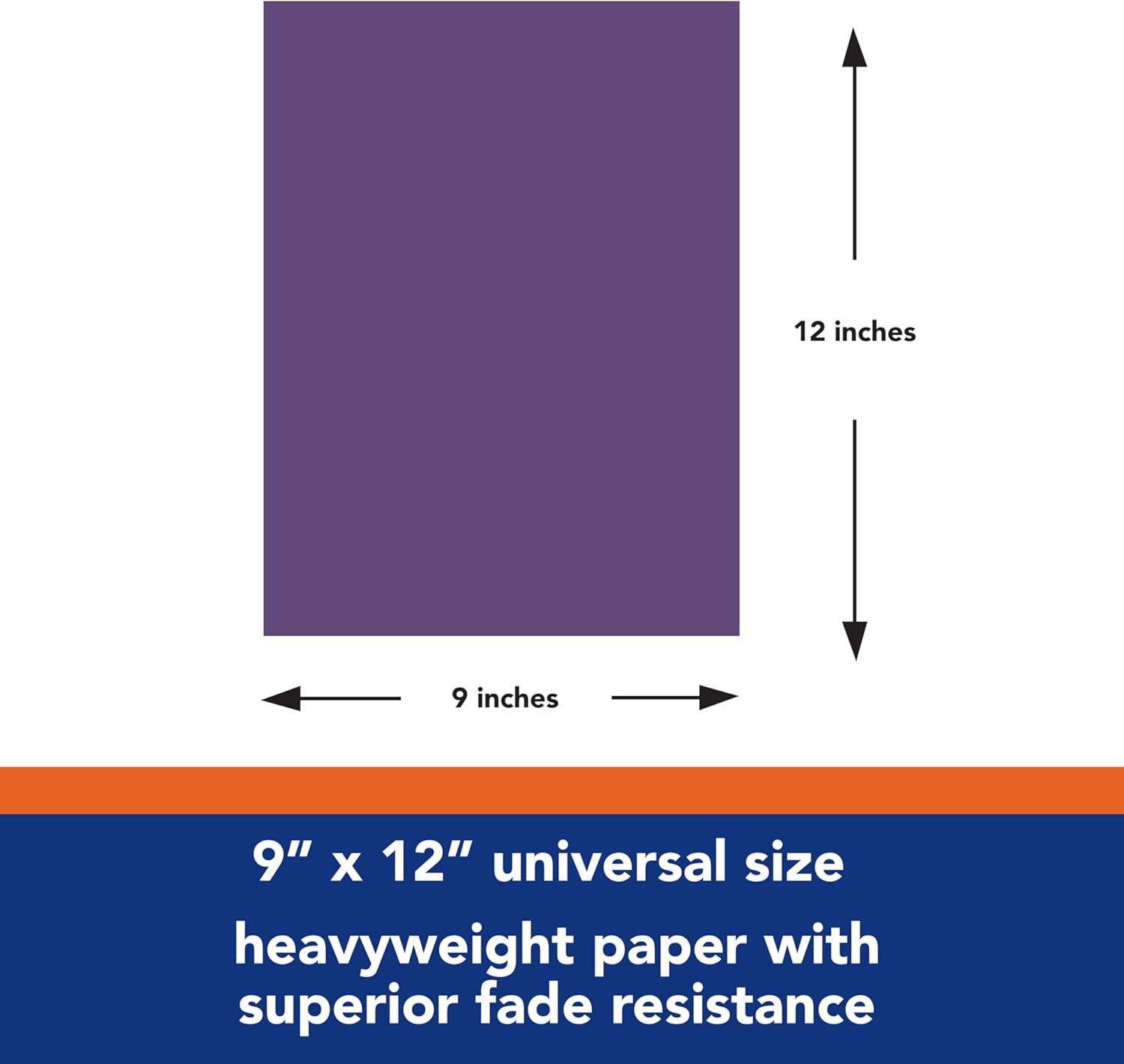 ® Construction Paper, 50% Recycled, 9″ x 12″, Purple, Pack Of 50