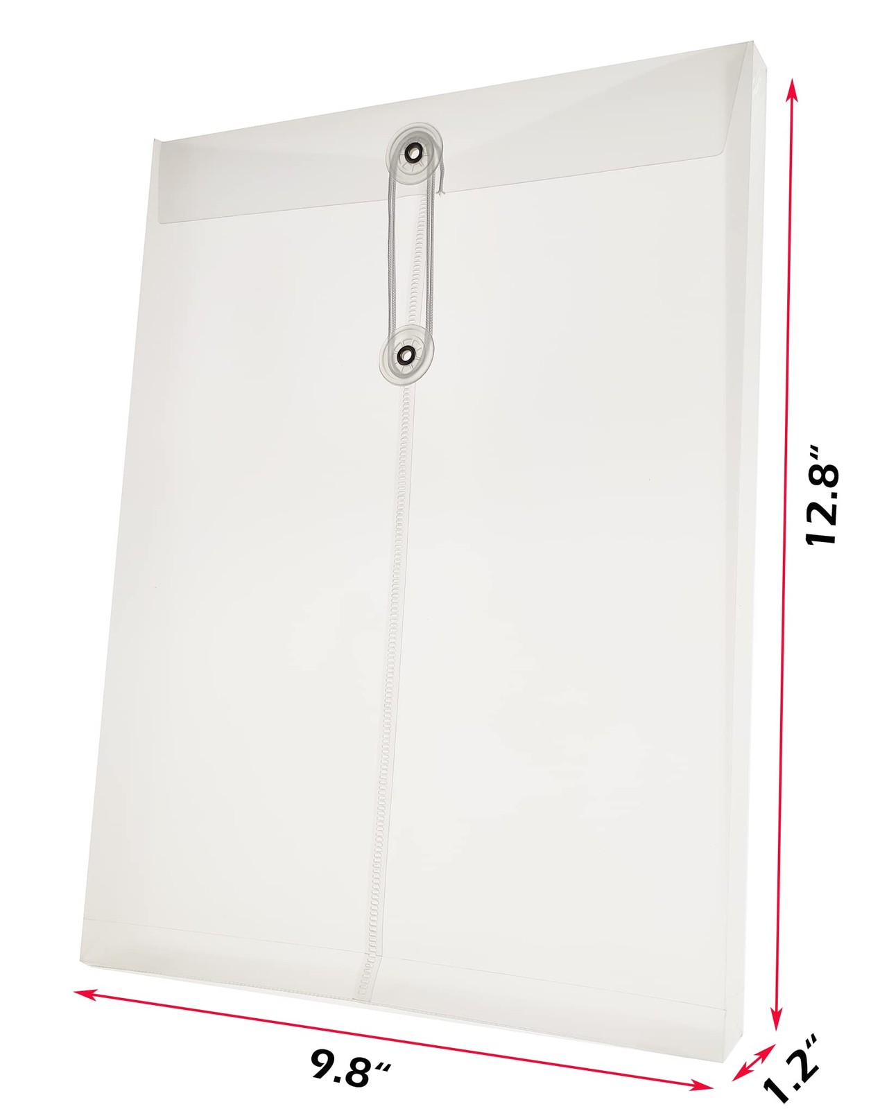Letter A4 Size Poly String Envelope with Expandable Gusset,Clear Clear