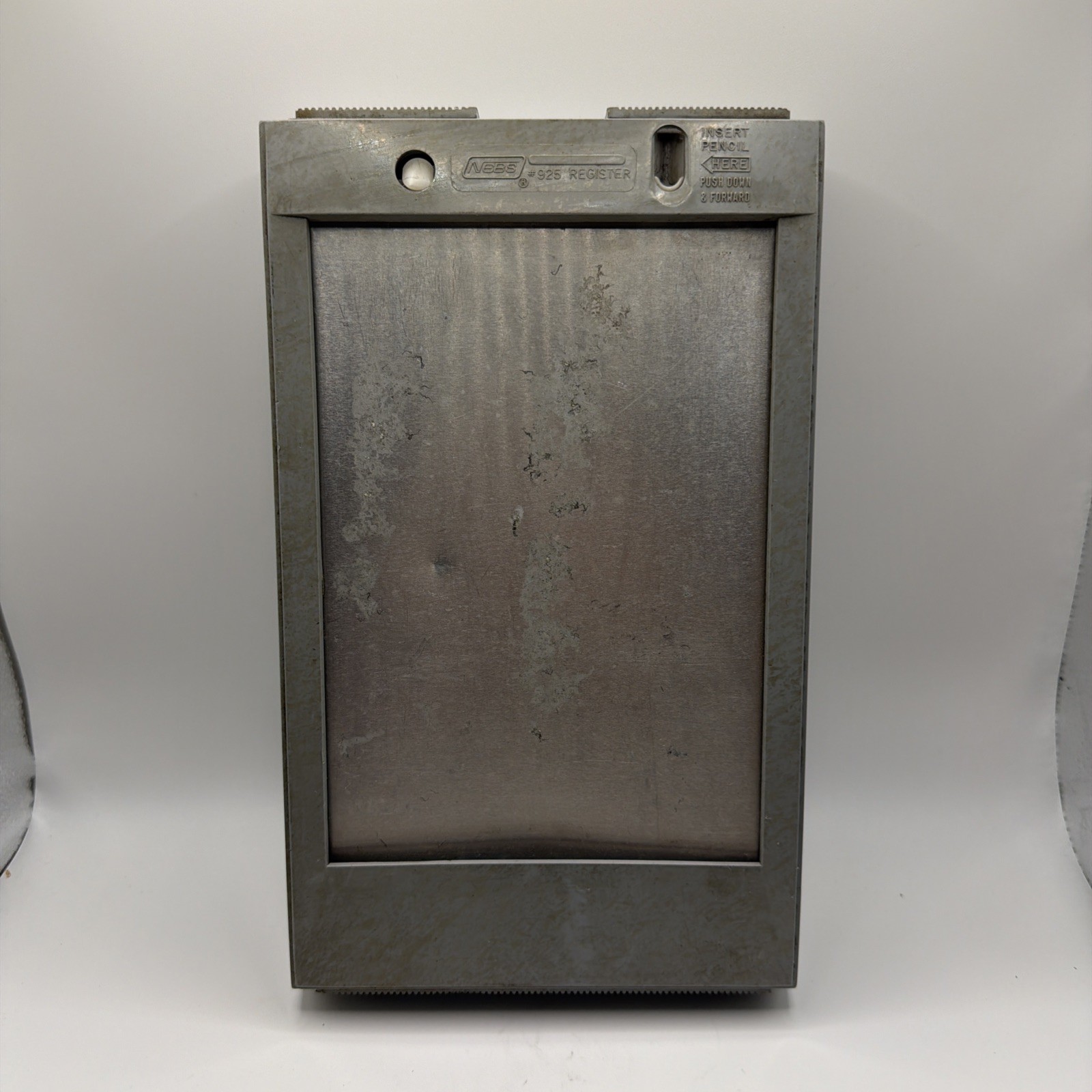 Vintage Nebs Portable Register #925 Gray Has Wear & Tear But Still Works