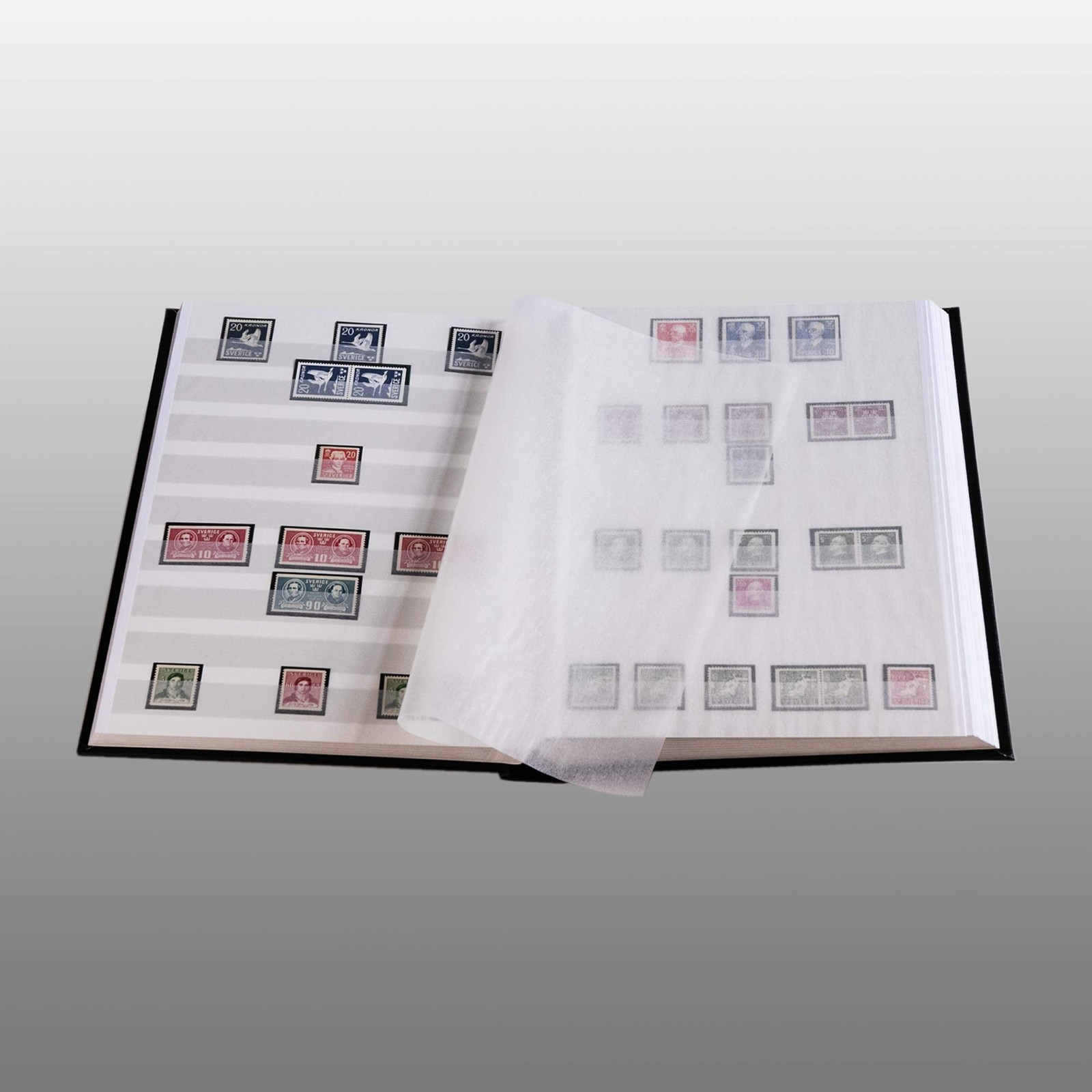 Prophila stockbook Stamp Album (New) 60 White Sides, Black Cover ys/m,