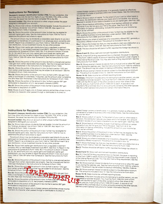 2025 IRS Tax Form 1099-DIV single sheet set for 2 recipients NON-carbonless 4-pt
