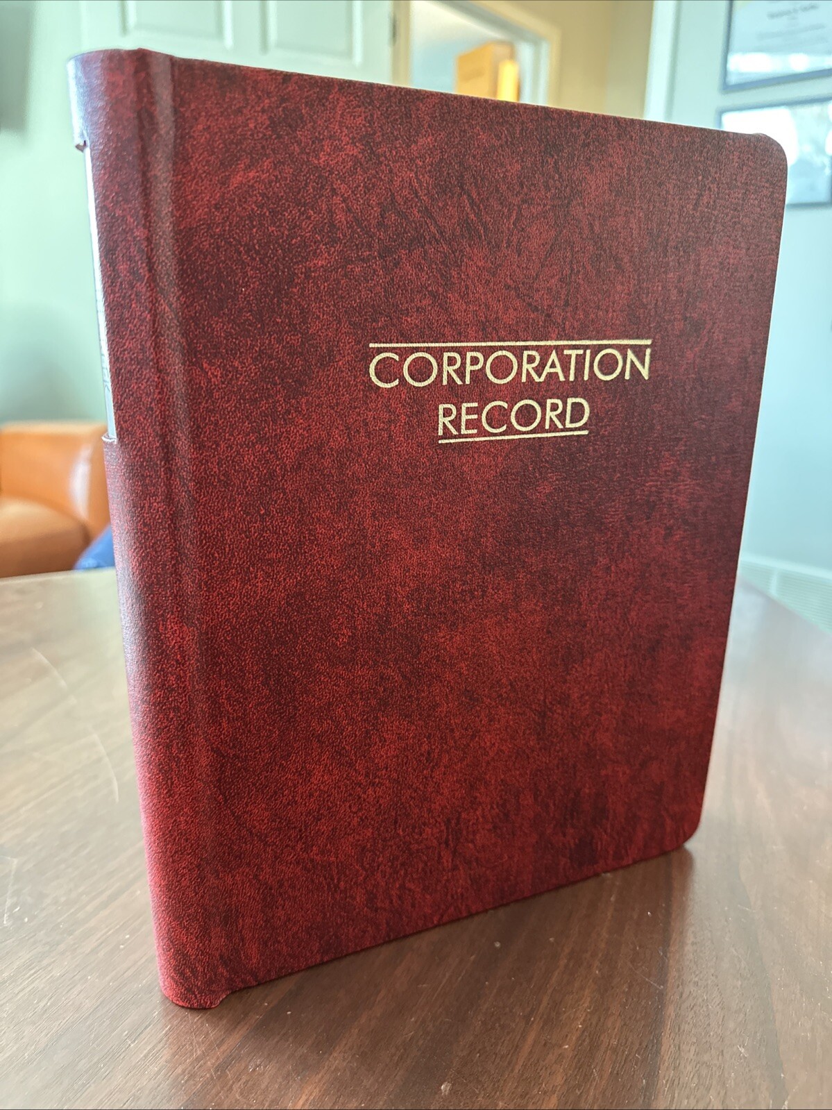 Corporation Corporate Record Binder Book