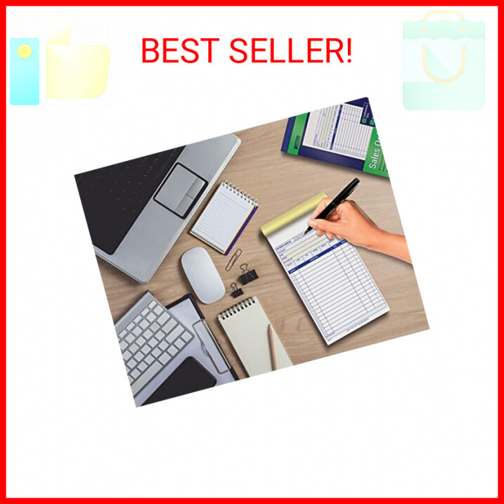 Better Office Products Sales Order Books, 3 Pack, 2-Part Carbonless (White/Canar
