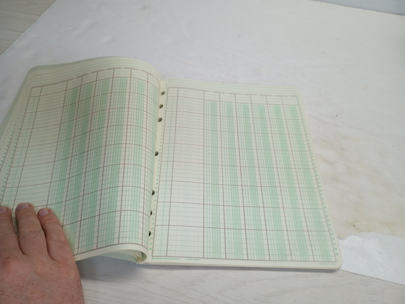 (1)NewVtg Wilson Jones 6 Column Write Columnar Pad Green 11 x 8-1/2” G7506 1968