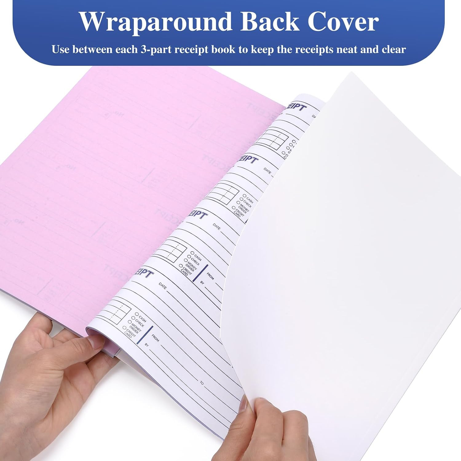 3 Pack Receipt Books,7-5/8″ X 10-7/8″ Receipt Book with Carbon Copies Spiral Bou