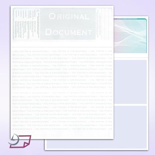 Blank Check Paper 100 Pack – High-Security Laser Checks with Hologram, Perforate