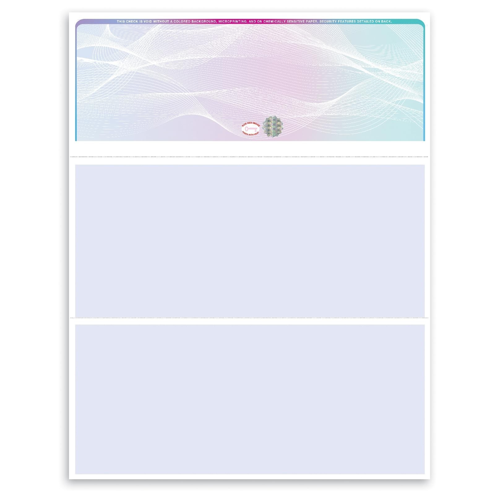 Blank Check Paper 100 Pack – High-Security Laser Checks with Hologram, Perforate
