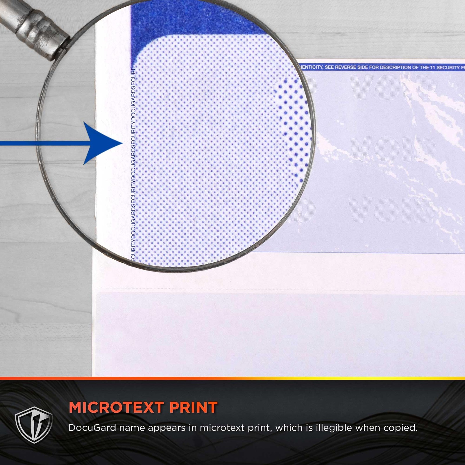 DocuGard Standard Blue Marble Top High Security Check Paper Laser/Inkjet Pri…