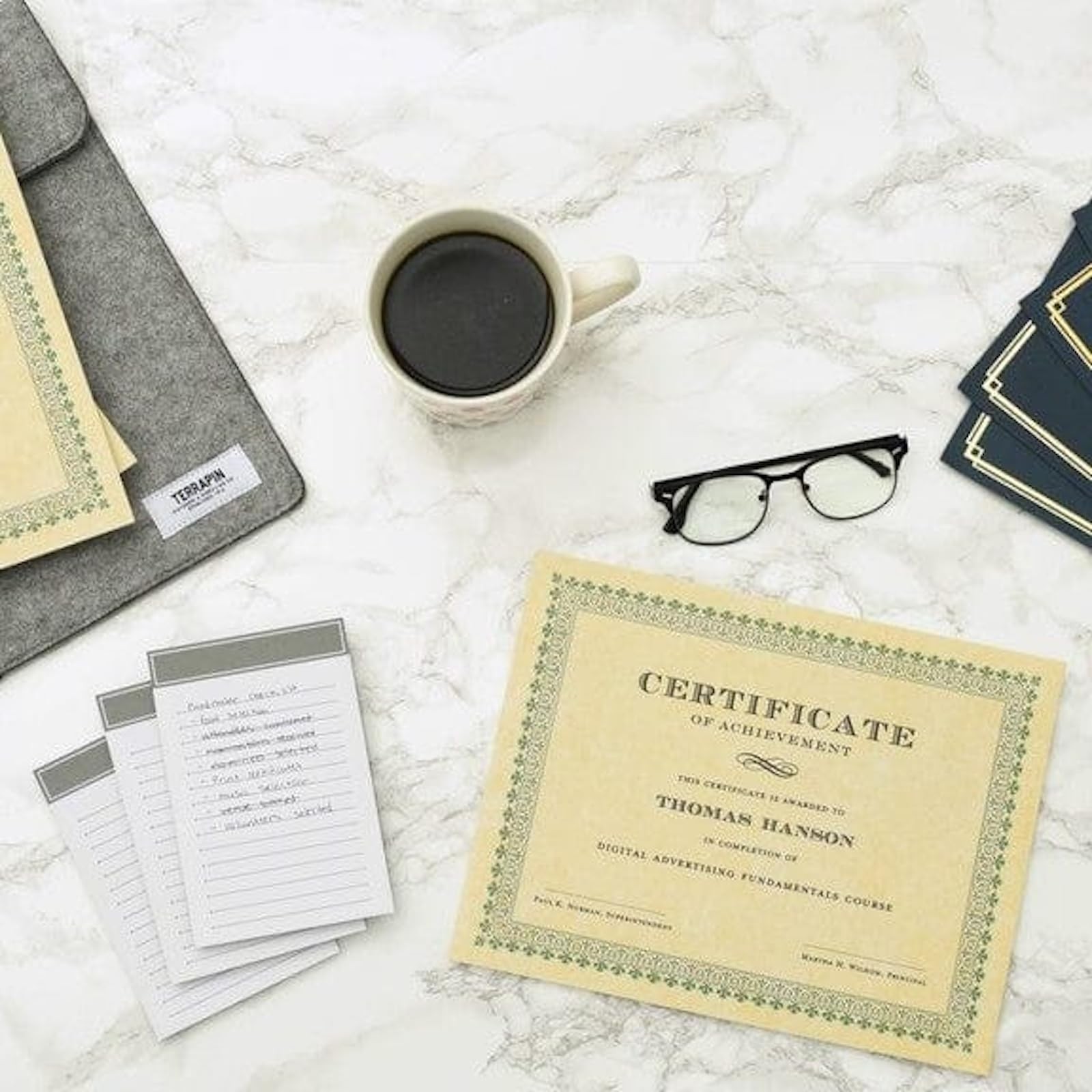 Gartner Studios Border Paper Certificates – 100 CT 8.5-x-11-inch, White
