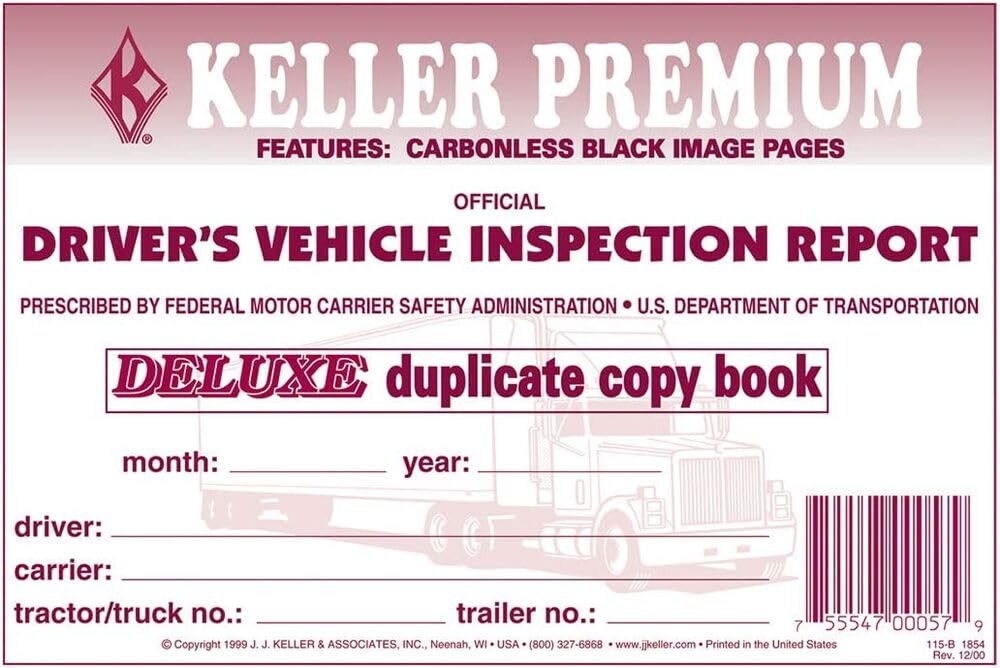 J. Keller & Associates, Inc. Detailed Driver’s Vehicle Inspection 1-pack