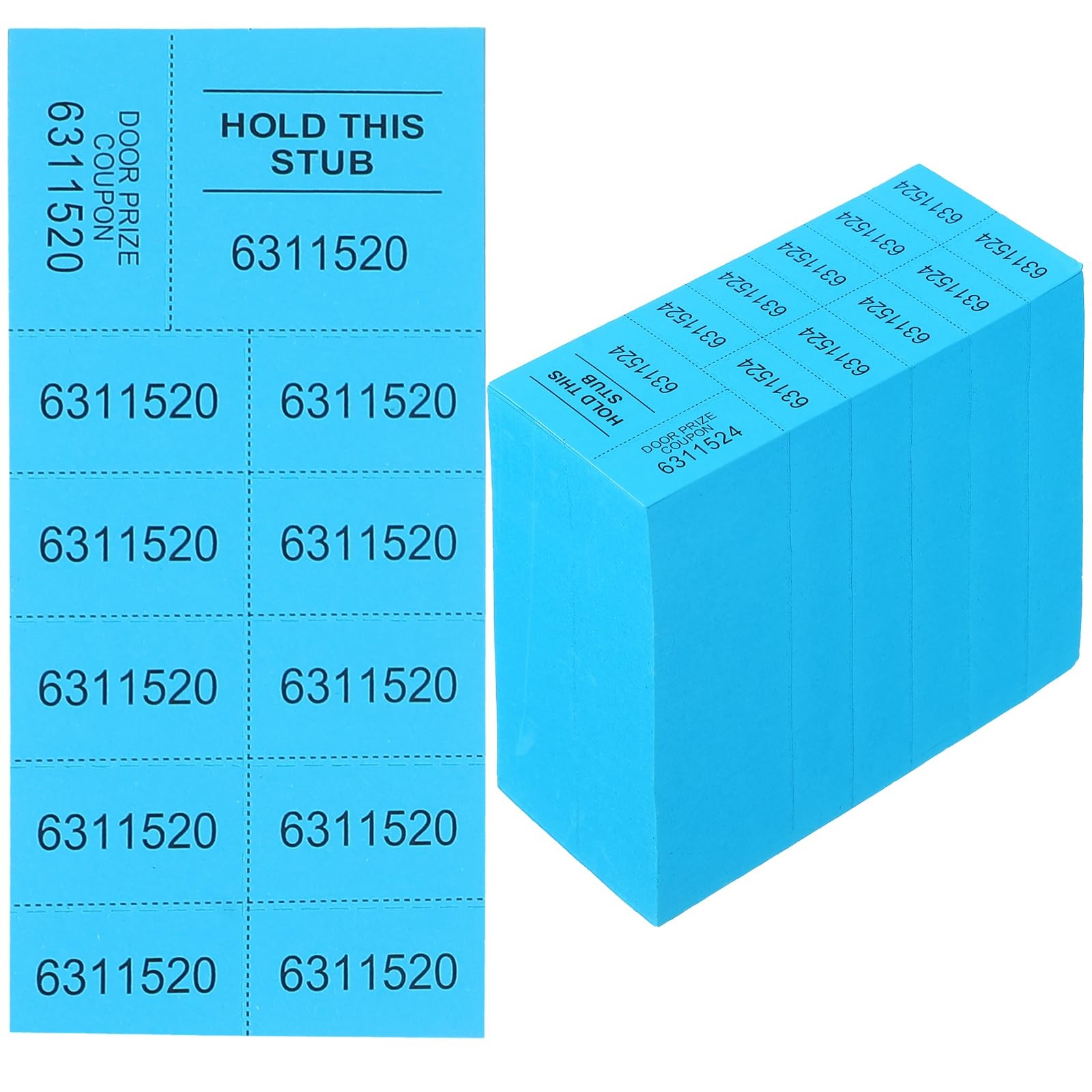 Kosiz 504 Sheets Raffle Auction 4.5 x 2.76 inches/ 11.4 x 7 cm, Lake Blue