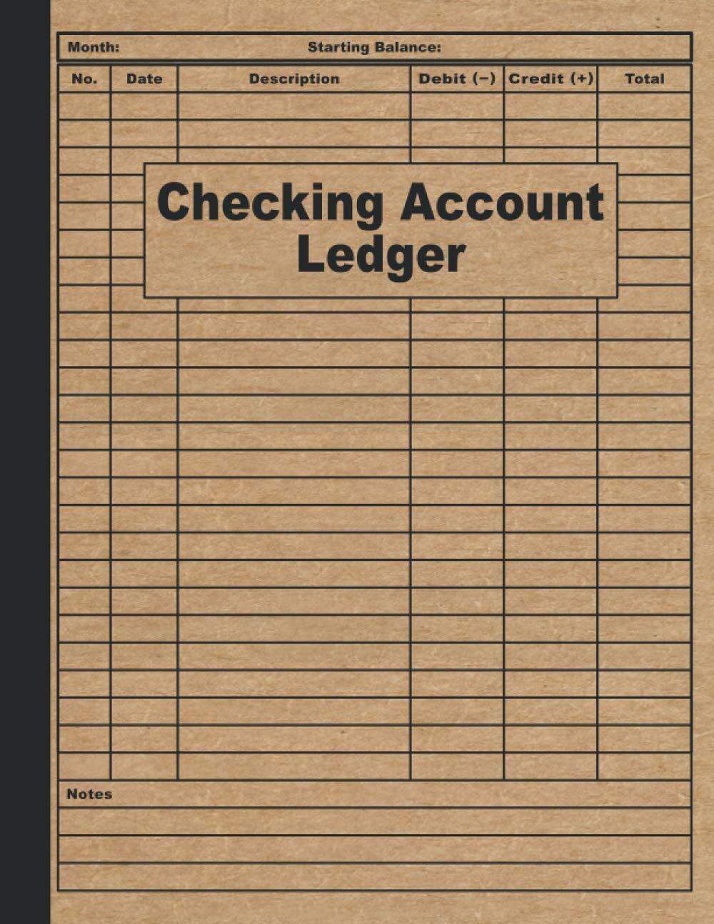 Checking Account Ledger Large Checkbook Transaction Register Balance Book