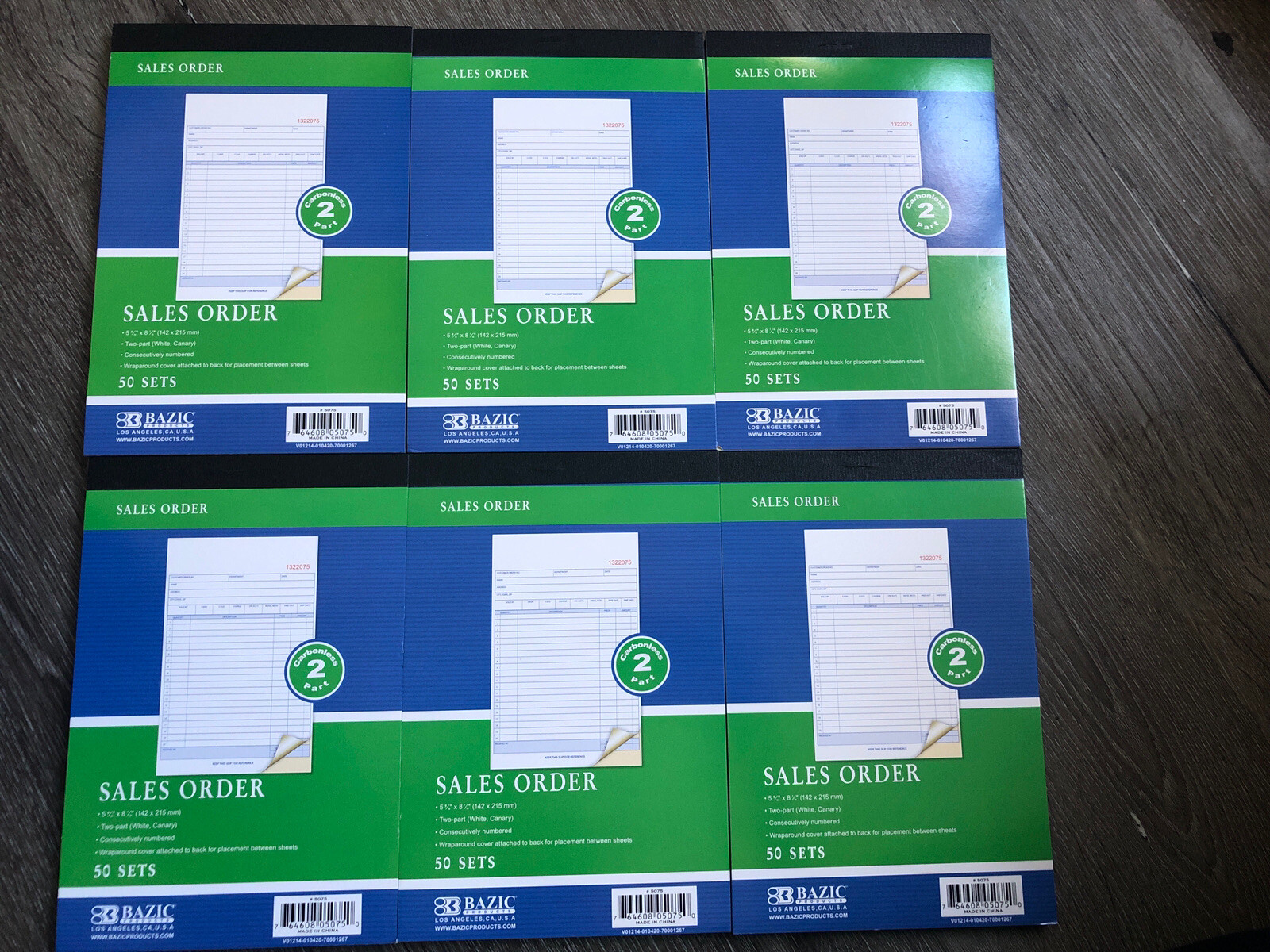 6x Invoice Sales Order Book Receipt Form Record 50 Sets Carbonless Priority Ship