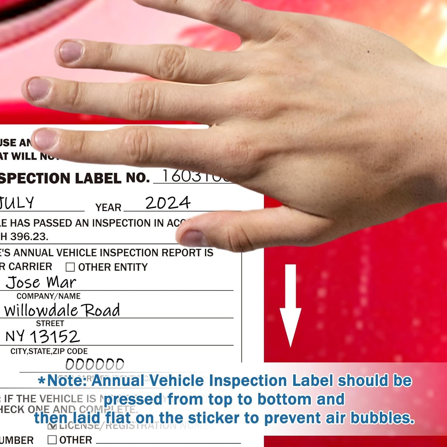 PUNCHMAN 30Pack DOT Annual Vehicle Inspection Form and Label