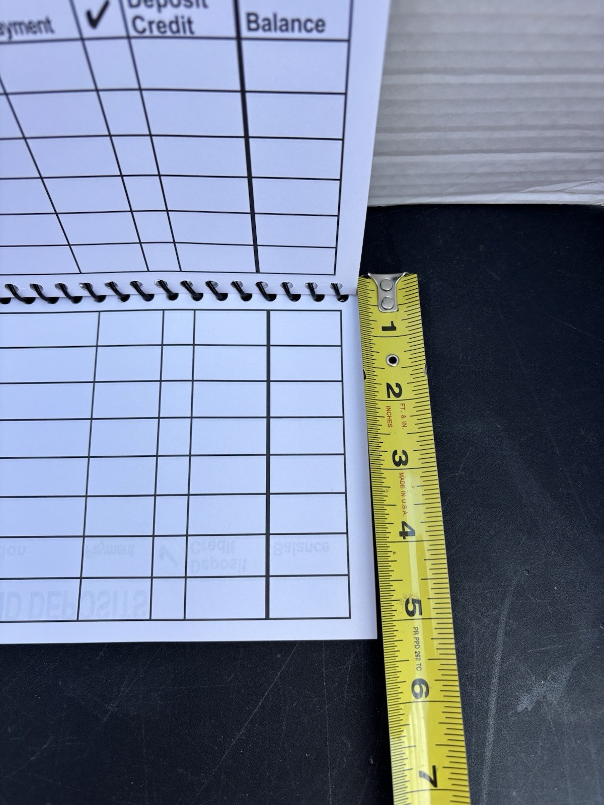 Large Print Check Register/Checkbook Register Spiral Bound 10” x 5”
