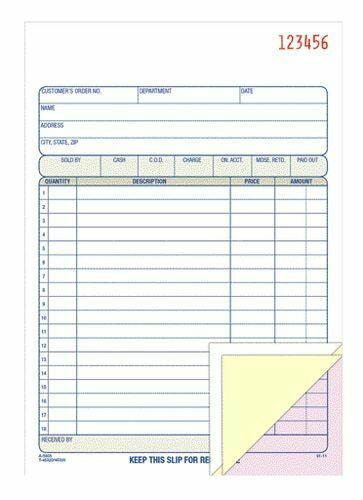 ABFTC580510 Sales Order, Triplicate, 50 ST/BK