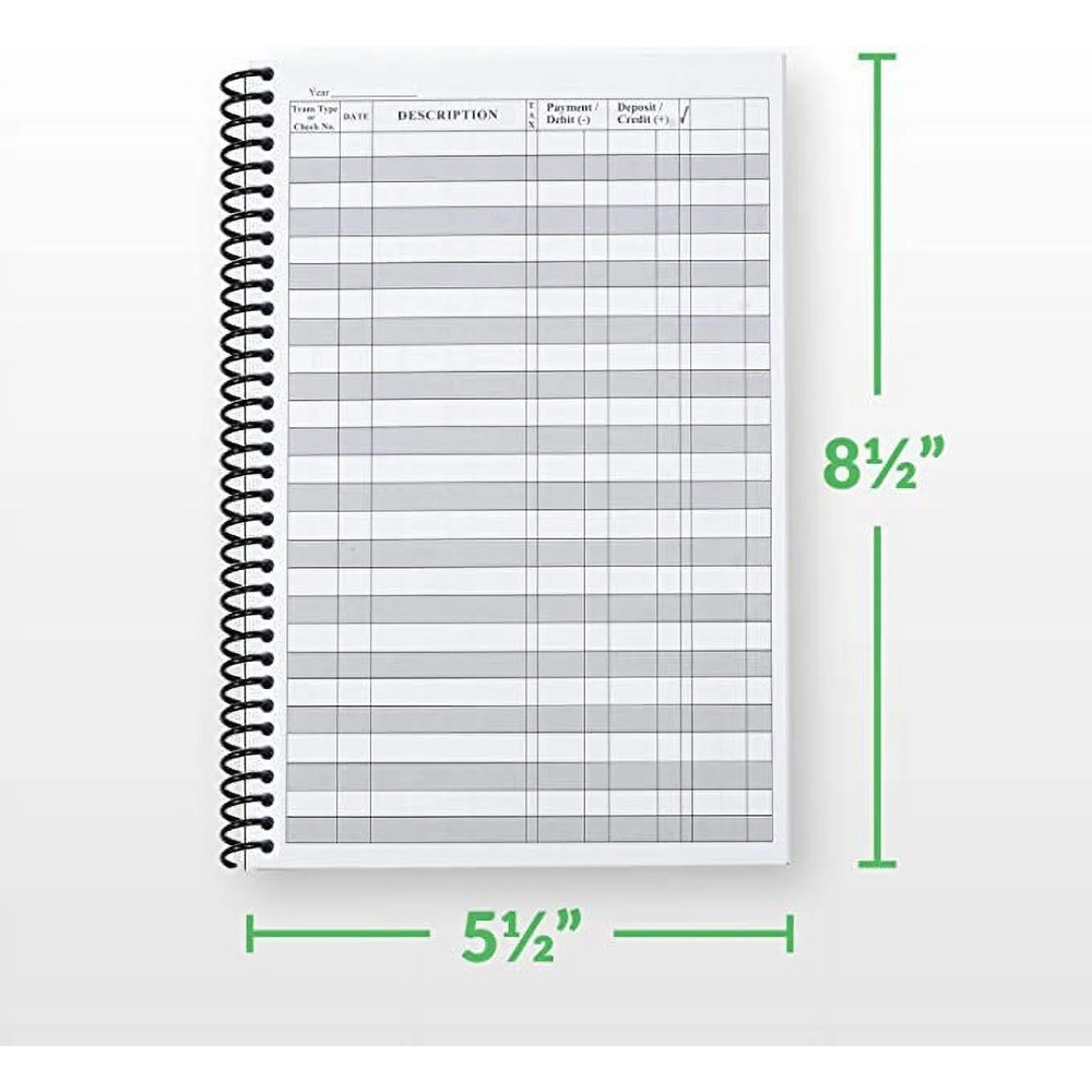 Simple Account Tracker Money Ledger 5.5 x 8.5 Spiral Bound 50 Pages 1-Count for