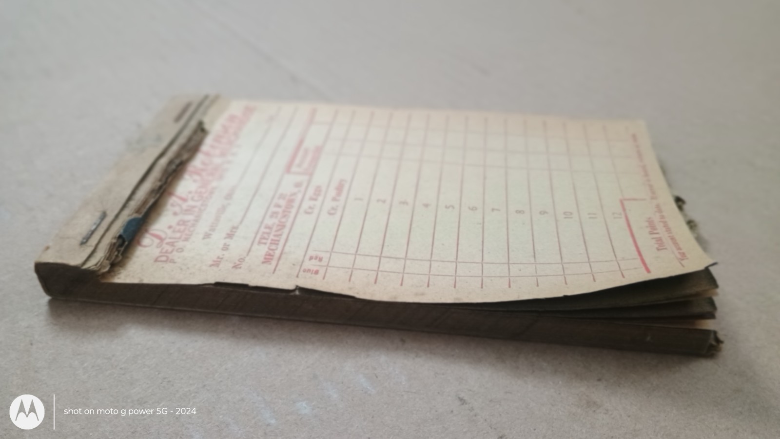VINTAGE “Sales Book Order Receipt D.A. Robinson Mechanics town, Ohio General Mer