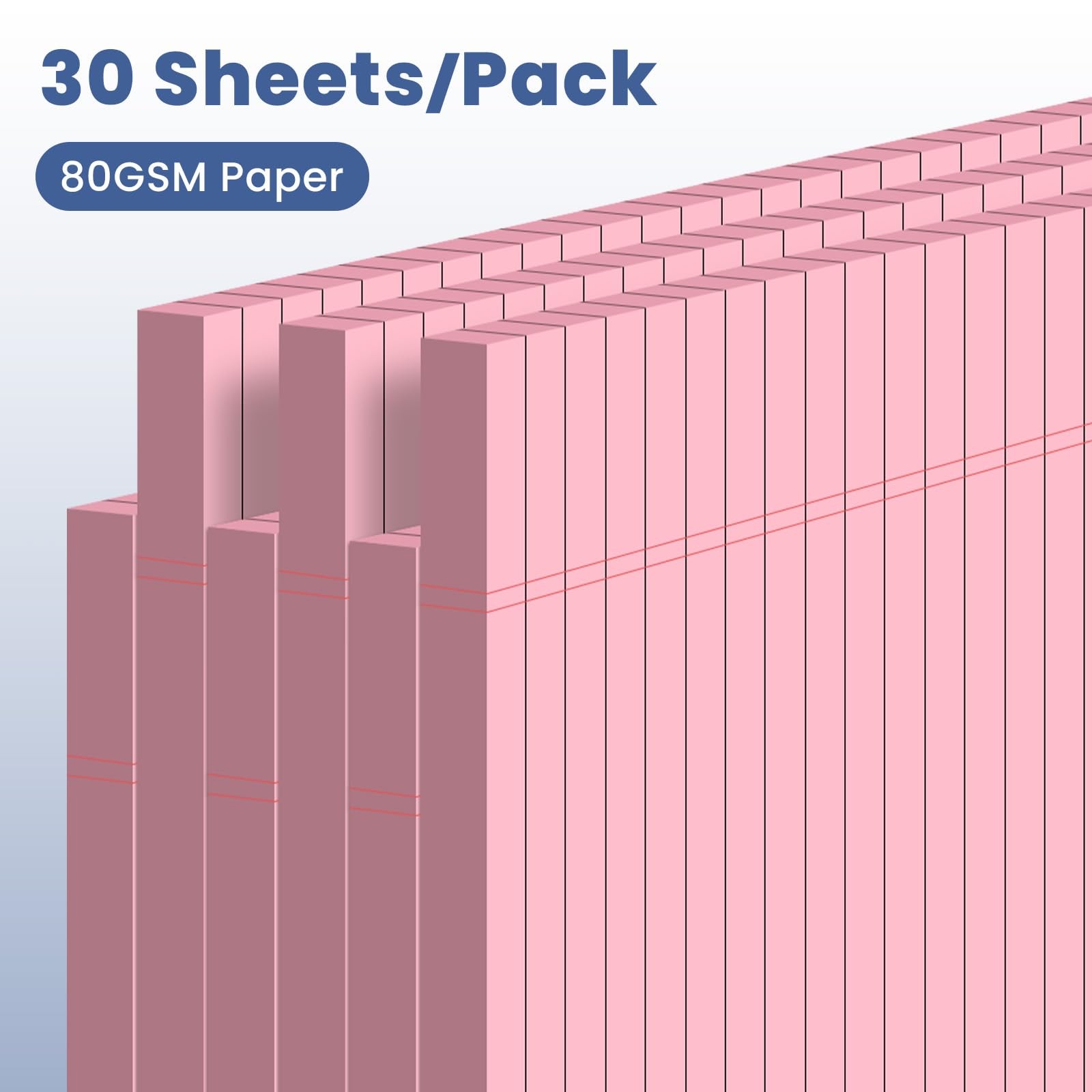 Ciphyfee 6pcs Small Note Pads, Pink Notepads 5×8 College inches,