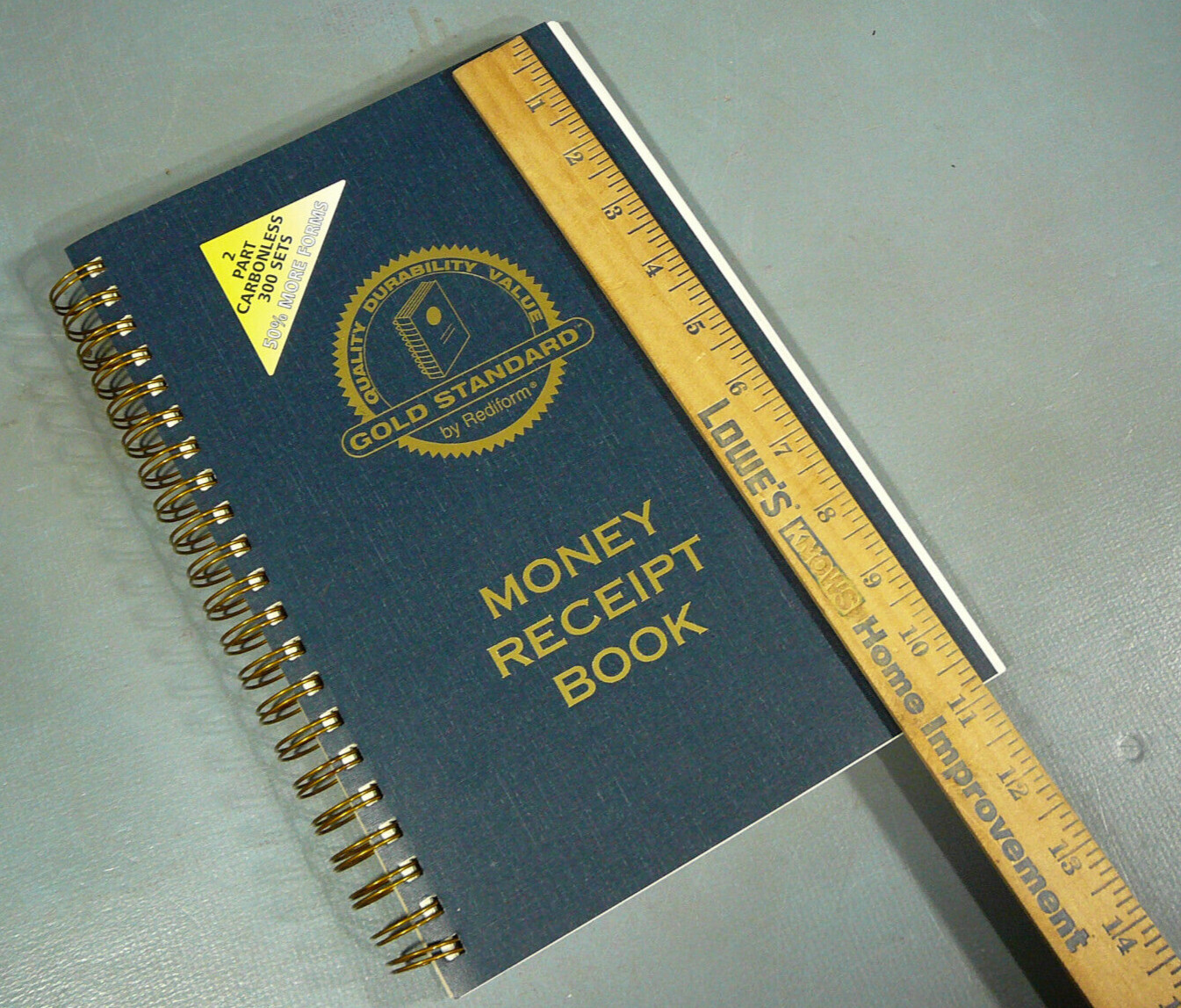 Rediform Gold Standard 2 Part Carbonless Money Receipt Book 300 receipts