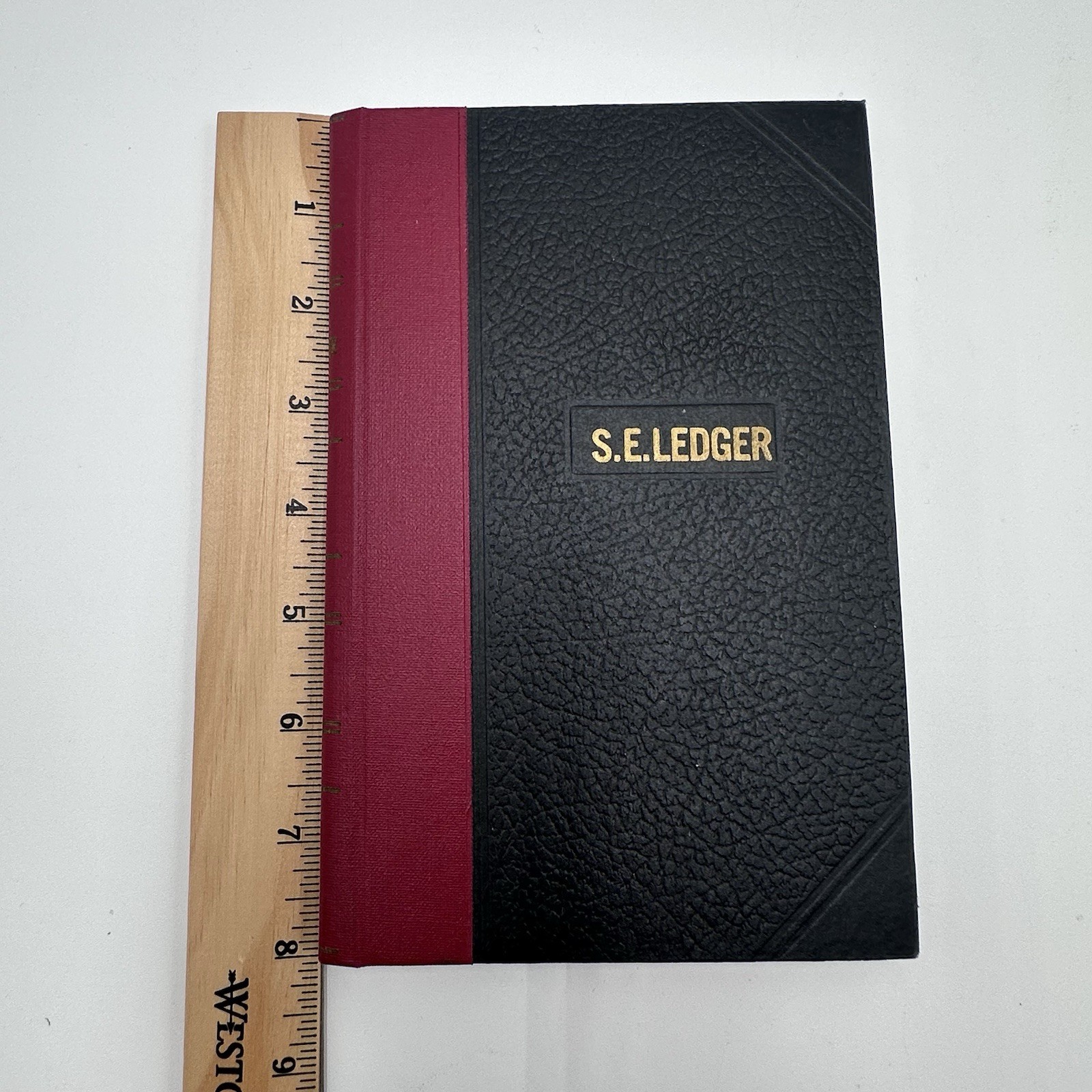 VTG Royal Vernon S.E. Ledger Book 2044-SEL Black Red Hardcover Ledger 144 Pages