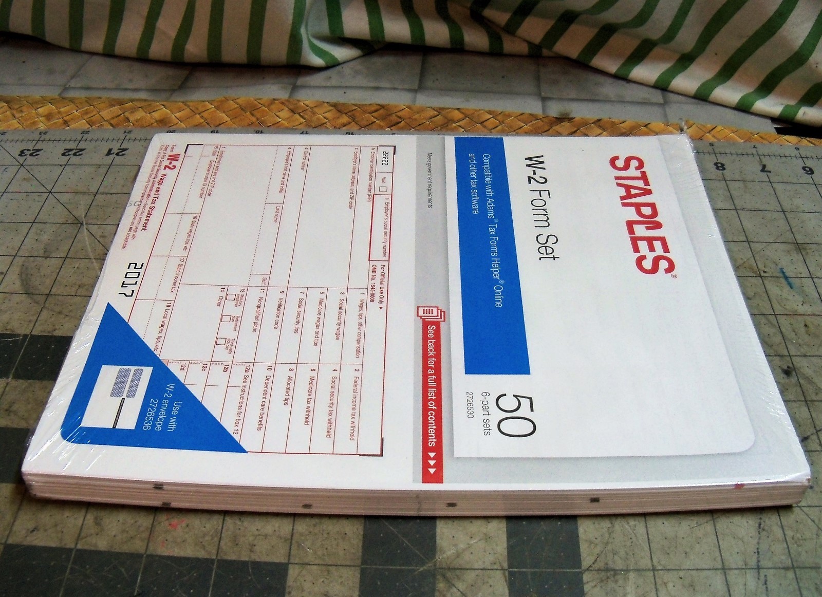 50 Count Pack of Staples 2017 IRS Tax W-2 6-Part Form Sets Brand New PC / Mac W2