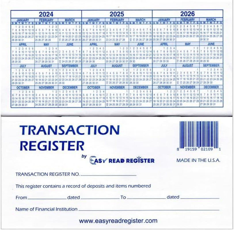 12 Check registers for Personal Checkbook – Checkbook Ledger Transaction Regi…