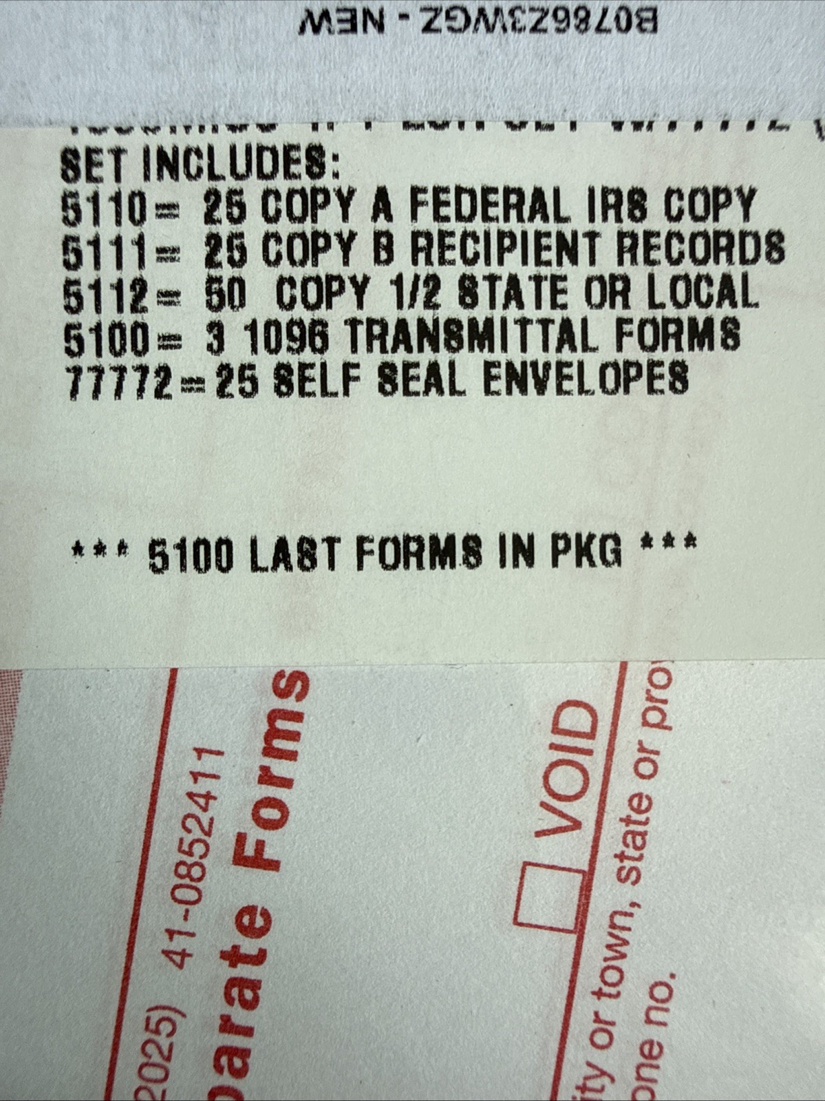1099 Tax Form Misc 2025 With Envelopes 4 Part Laser Tax Forms Kit