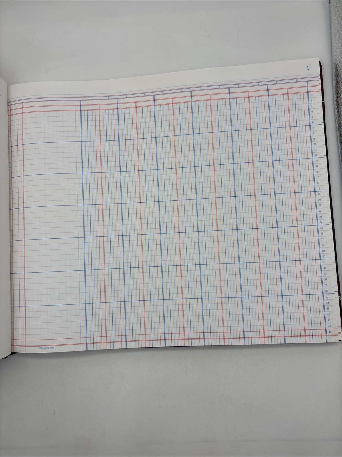 VTG Boorum & Pease Columnar Book 24 Ruling 13 in. X 15 3/8 in. 25-150-12 160 Pg