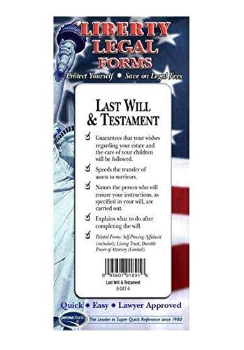 Last Will & Testament Forms Kit for USA – Complete Do-It-Yourself Multicolor