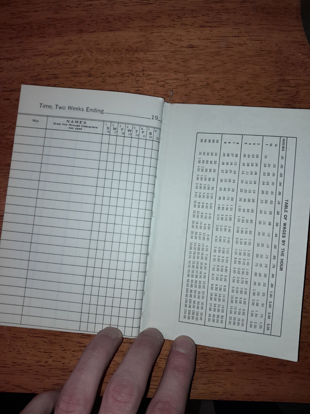 Vintage Unused Boorum & Pease Two Weekly Time Book Elizabeth, NJ USA VG+
