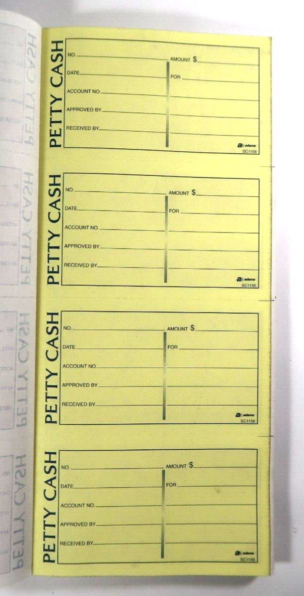 Adams Petty Cash 5 1/4″ x 11″ Spiral Bound 2 Part Carbonless SC1156 3 books