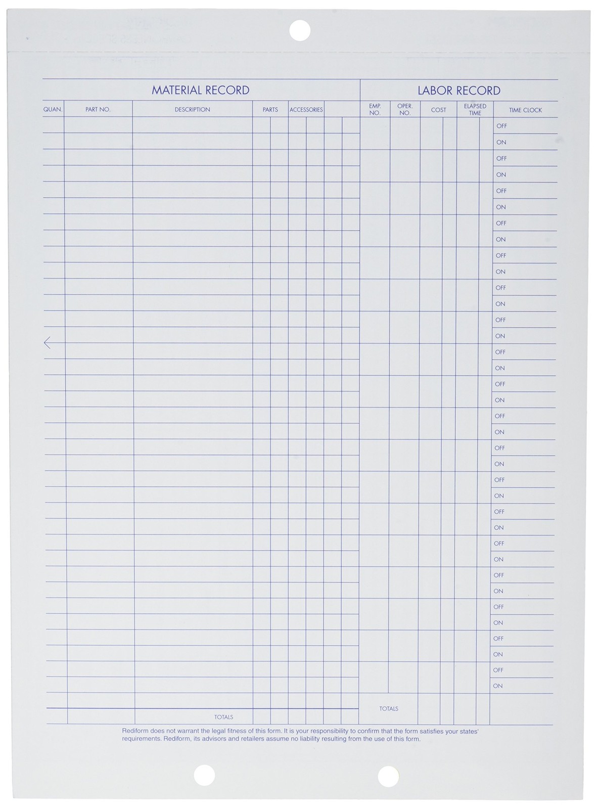 Rediform Auto Repair Polypack, Carbonless, 3 Part, 8.5 x 11 inches, 50 Forms …