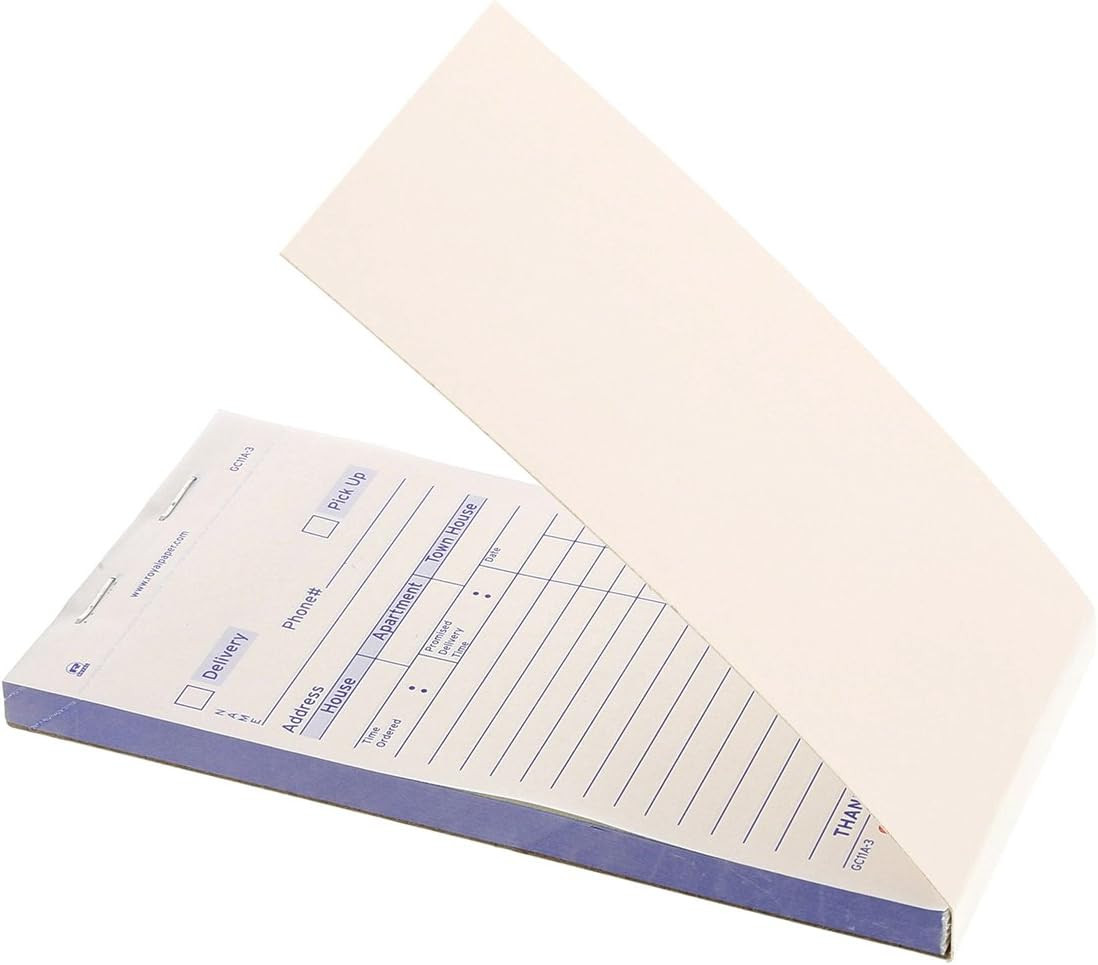 Amercare Guest Check Pad, 14 Lines, Three-Part Carbonless, 3.4 X 6.69, 50 Forms/