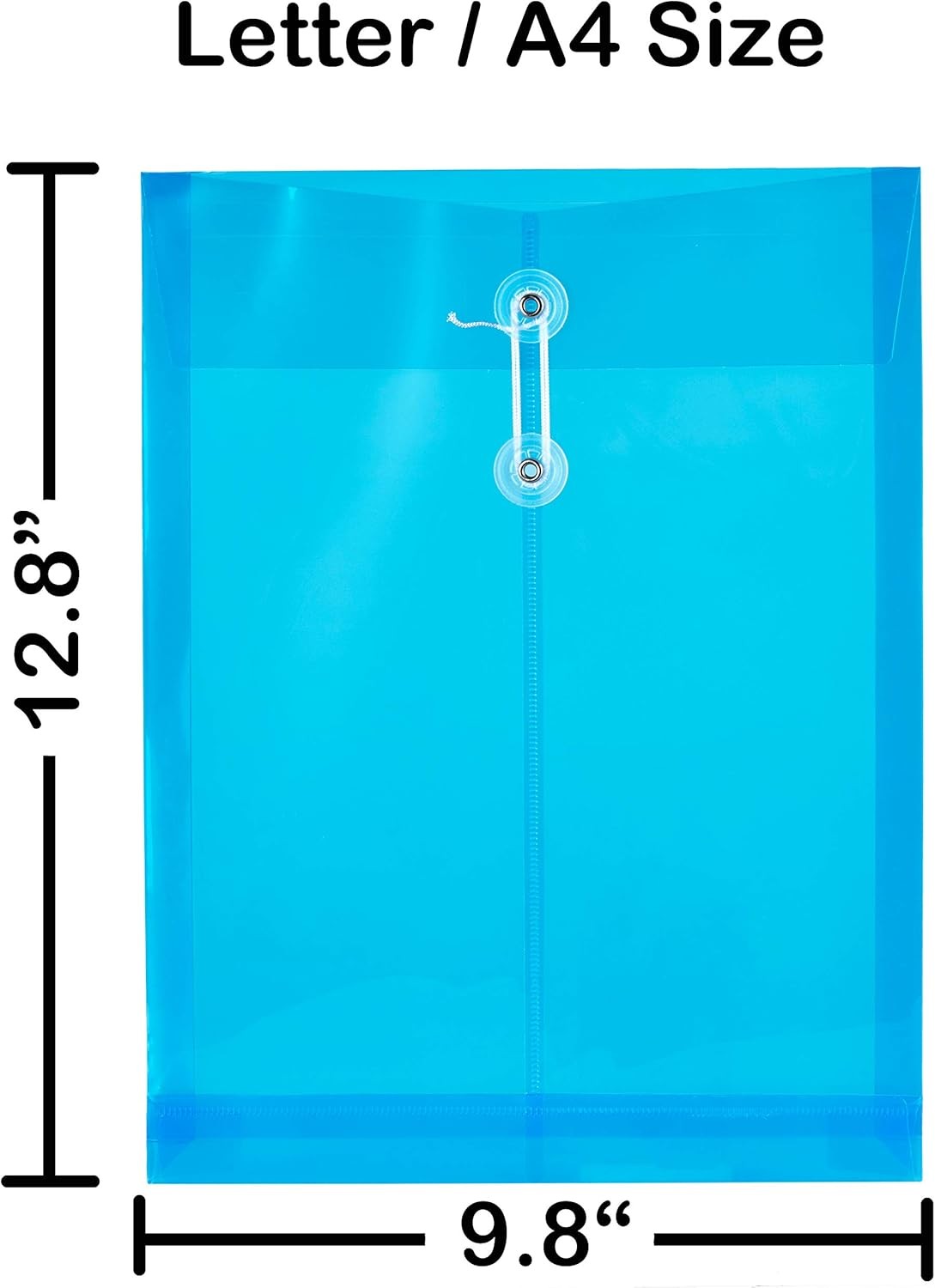 6 Pack Plastic Envelopes Poly Expandable Assorted Colors 6