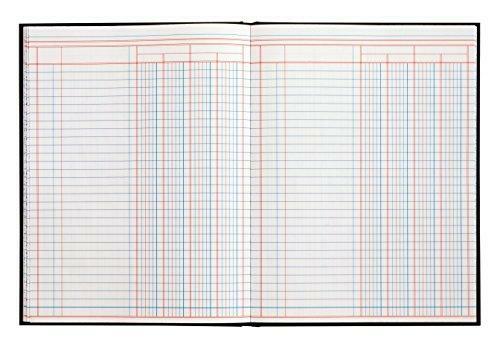 Adams Account Book, 4-Column, Black Cloth Cover, 9.25 x 7 Inches, 80 Pages Per