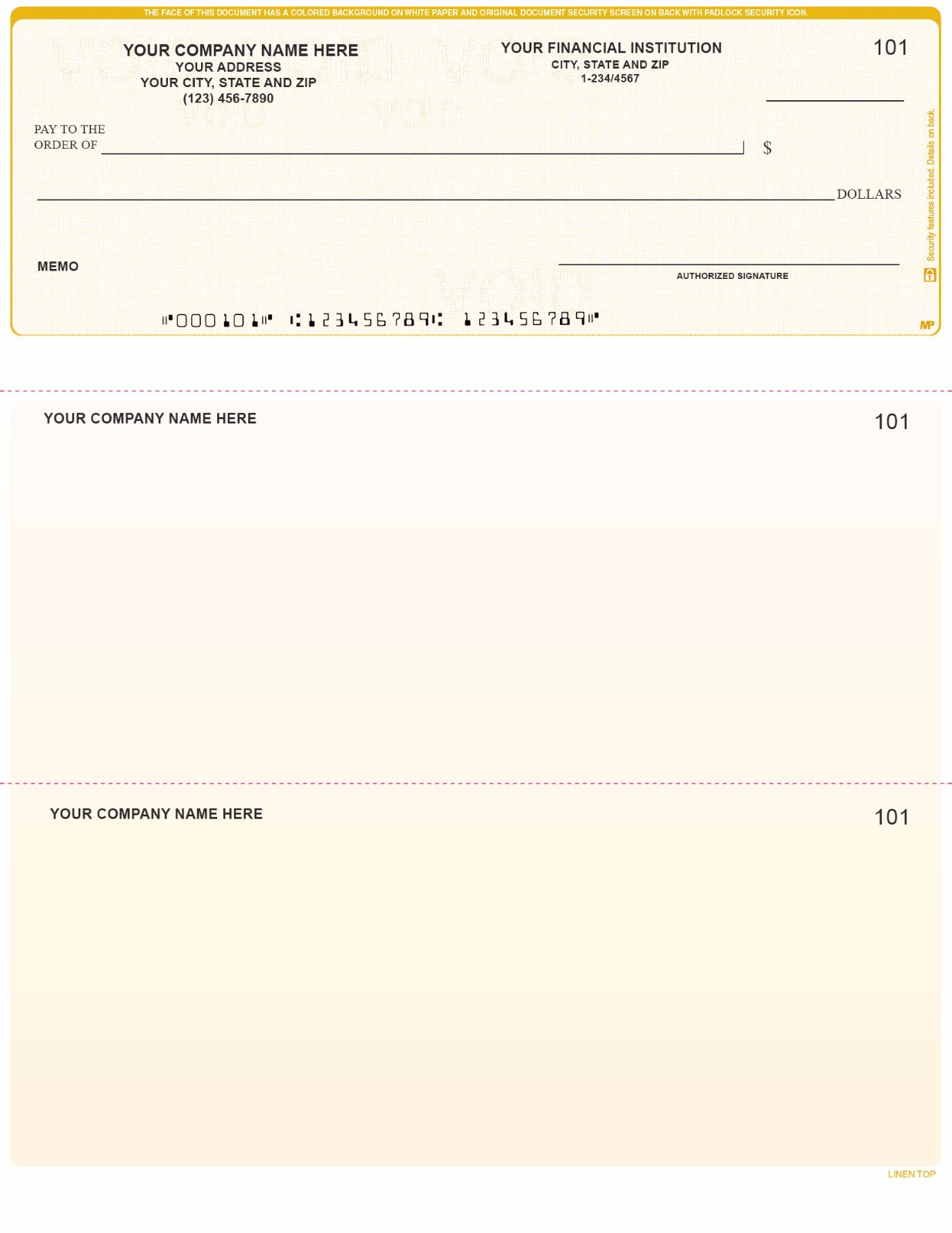 Printed Computer Checks Comparable With QuickBooks w / CUSTOM Logo 100 Checks