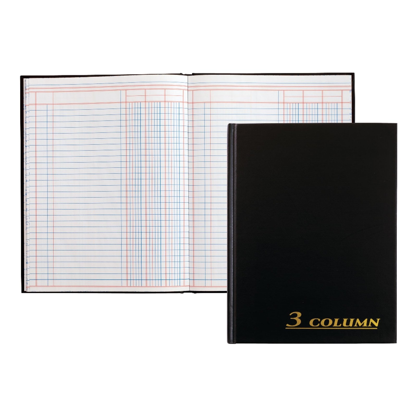 Adams Account Book Black Hardbound 1 Pack Columnar Storage Acid Free Paper