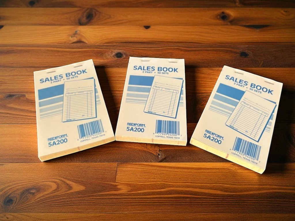 Lot of 3 Rediform Vintage 5A200 Sales Books 2 part, 50 Sets Per Book-Unboxed