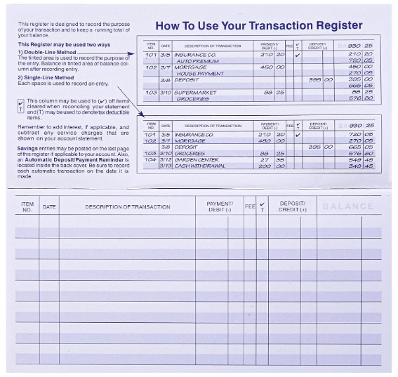 24 PCS Check Registers for Personal Checkbook, Easy to Read Checkbook Register