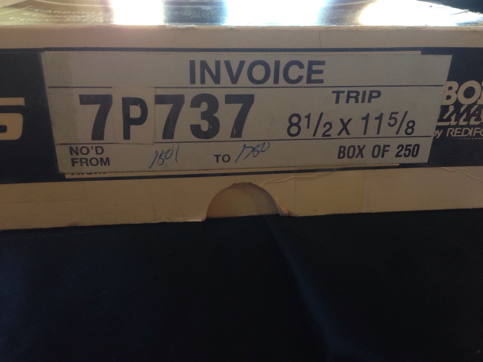 Rediform (50) Carbonless Speedisets “Invoice” 7P737 8-1/2″ x 11-5/8″ 3 parts