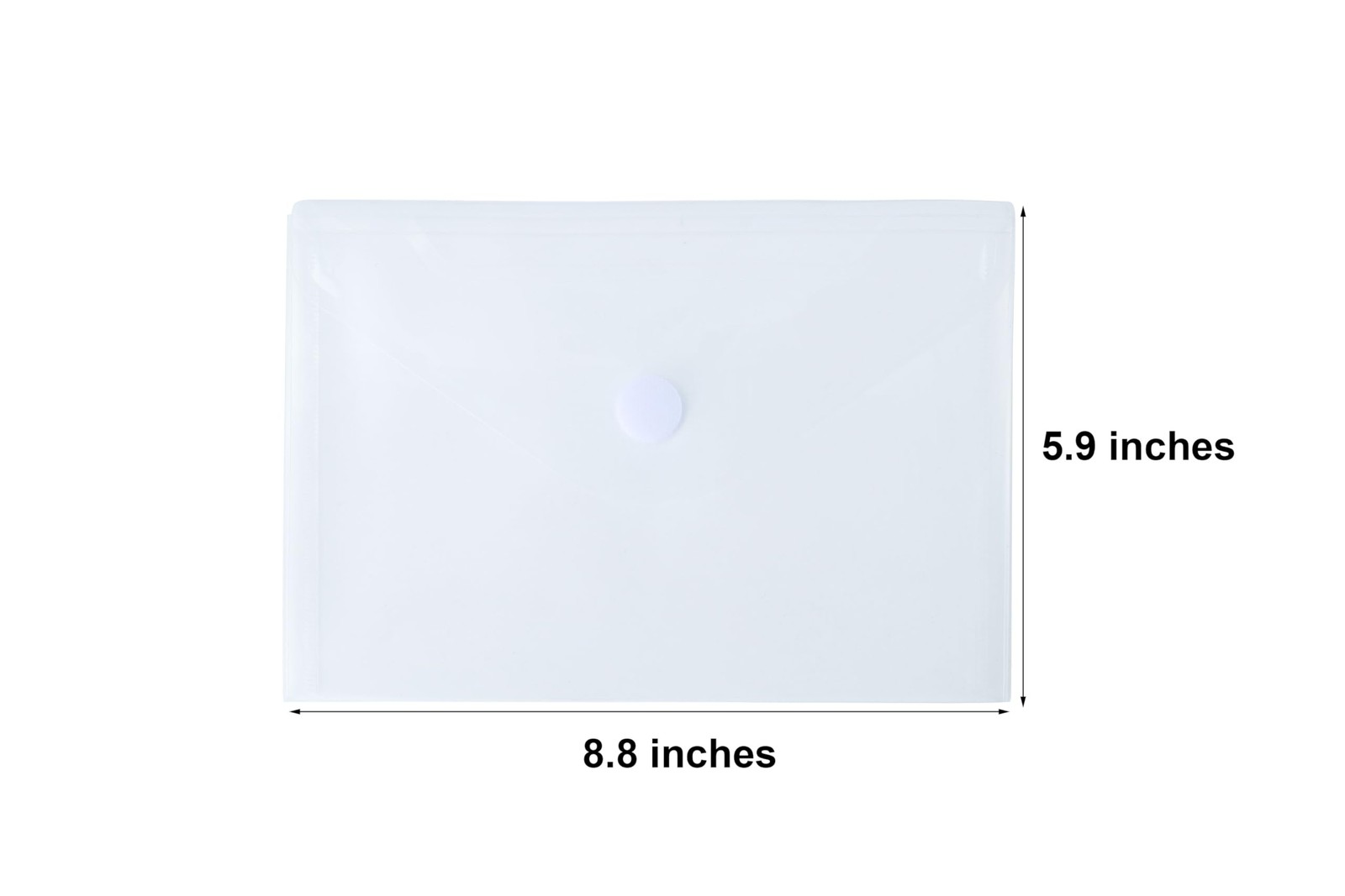 YESSART 5.5’’ x 8.5’’ Clear Plastic Envelopes 5 9/10 x 8 4/5 inches, 20 Pack