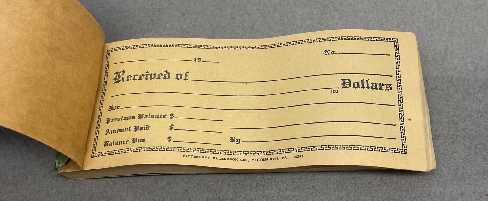 Vintage Steel City Cash Carbon Paper Duplicate Receipt Book Pittsburgh