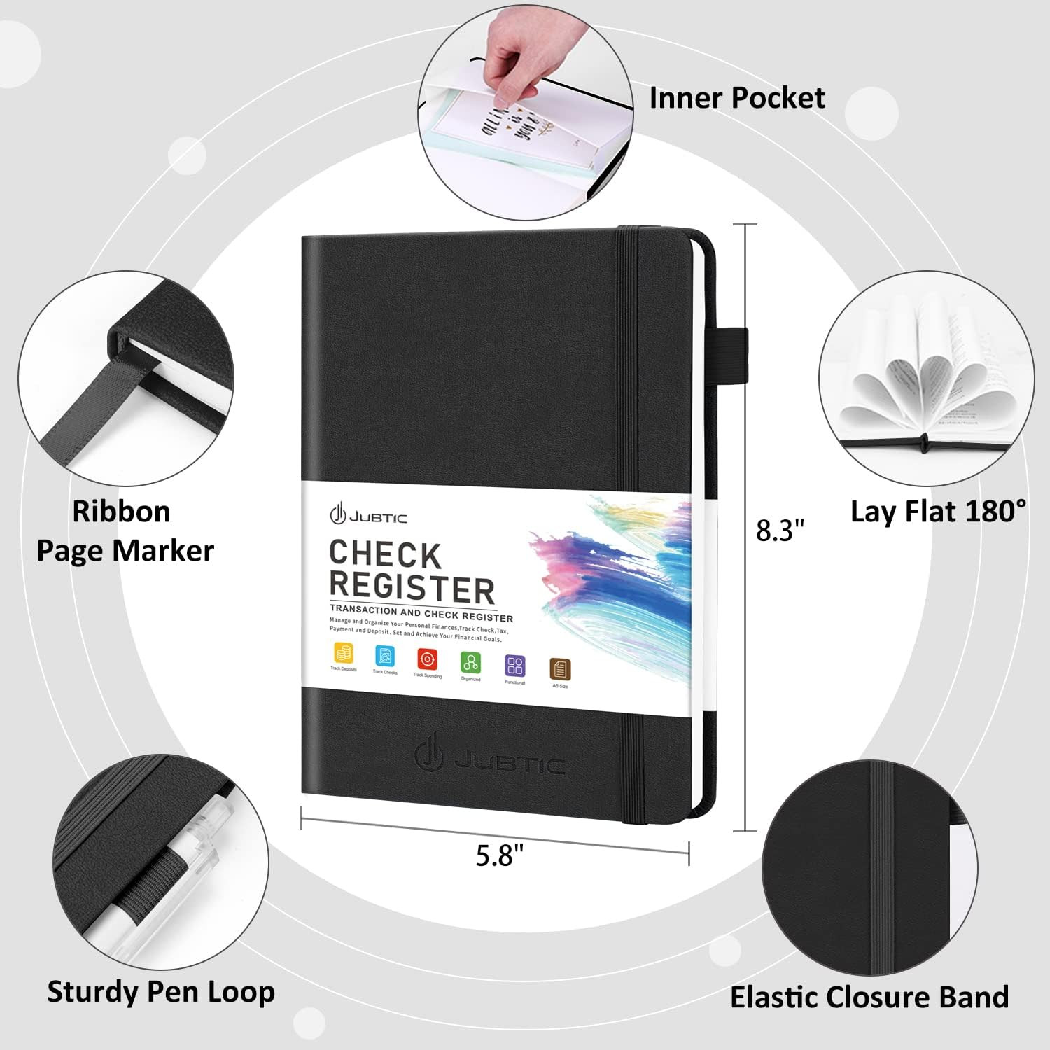 Accounting Ledger Check Book Bookkeeping Income Expense Checkbook