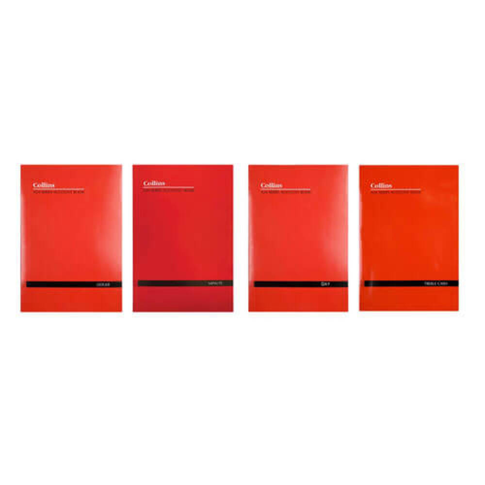 Premium Quality Collins Debden A24 Series Account Book Soft Red Cover A4 24 Page