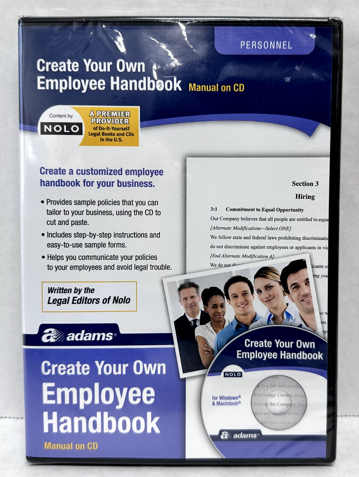 BUNDLE Adam Personnel Forms (New Employee Info, Warning Notice, Create Handbook)