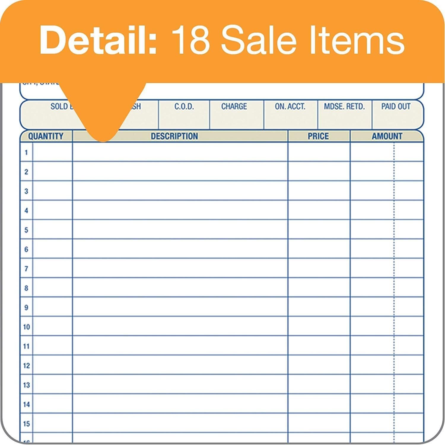 Adams Sales Order Book, 2-Part, Carbonless, White/Canary, 5-9/16 x 8-7/16…