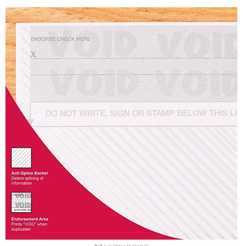 DocuGard 04501C Standard Top Check 500 Sheets – Blue (11 security features) 