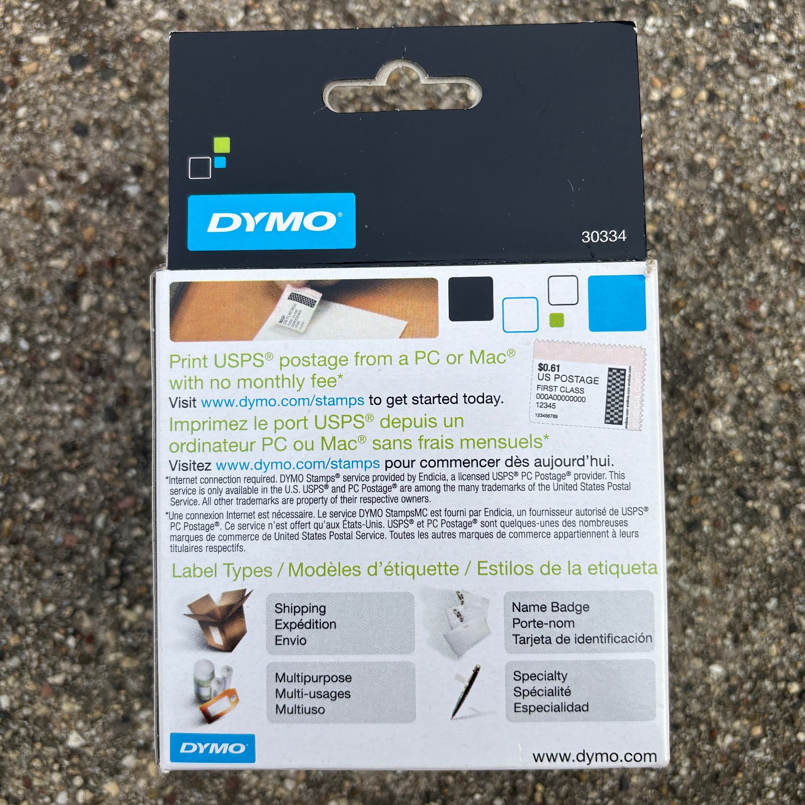 DYMO LabelWriter Address Labels 1 1/4 x 2 1/4 White 1000 Labels/Roll 30334