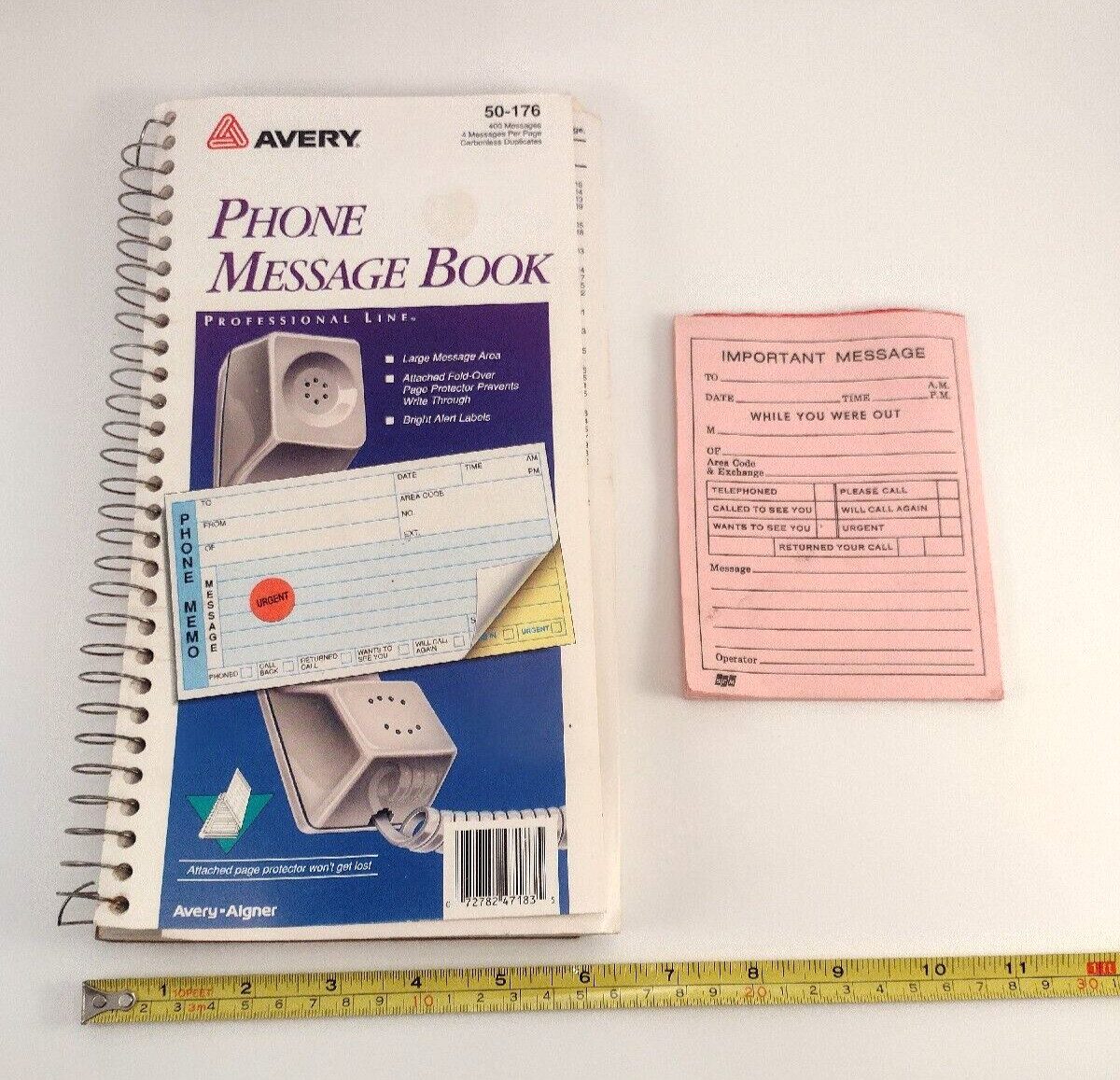 Avery Phone Message Book 50-176 Memo Notes Office Business Telephone Secretary